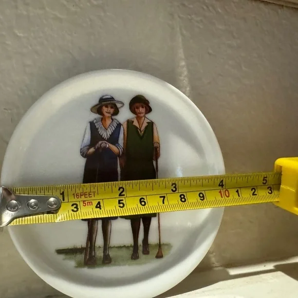 Vintage Ceramic Woman’s Golf Theme Coasters - Picture 6 of 7